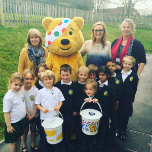 Emma visits 6 Infant Schools to Raise Money for Children in Need!